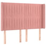 vidaXL Sommier à lattes de lit matelas et LED Rose 140x200 cm Velours