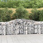 vidaXL Paniers à gabions arqués 9 Pièces 400x50x80/100 cm Fer galvanisé