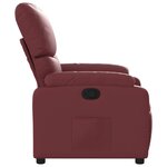 vidaXL Fauteuil inclinable Rouge bordeaux Similicuir