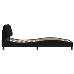 vidaXL Cadre de lit sans matelas noir 90x190 cm tissu