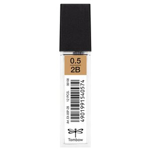 Etui de 12 Mines pour porte-mine pointe calibrée 0 5 mm dureté 2B TOMBOW