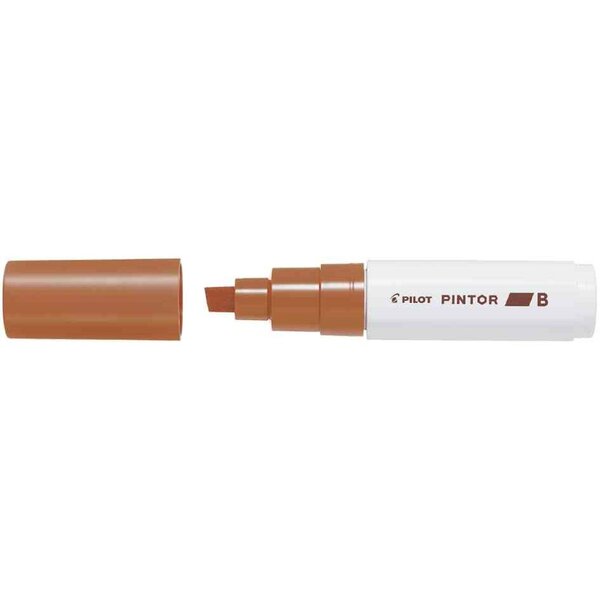 Marqueur à pigment pintor pointe broad marron x 6 pilot