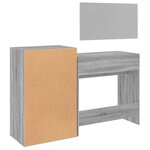 vidaXL Ensemble de coiffeuse 3 Pièces sonoma gris bois d'ingénierie