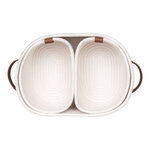 3 paniers blancs en coton