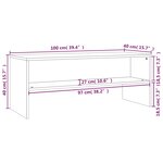 vidaXL Meuble TV Blanc 100x40x40 cm Bois d’ingénierie