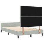 vidaXL Cadre de lit Gris clair 120x190 cm Velours