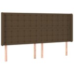 vidaXL Sommier à lattes de lit matelas et LED Marron foncé 160x200 cm