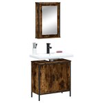 vidaXL Ensemble de meubles de salle de bain 2 Pièces Chêne fumé