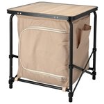 Redcliffs Table de camping avec placard beige 48x48x53 5 cm
