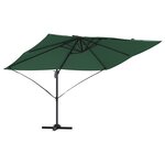 vidaXL Parasol cantilever vert Vert Tissu en polyester et cadre en métal