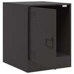 vidaXL Tables de chevet 2 Pièces noir 34 5x39x44 cm acier