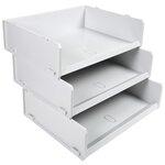 Corbeille À Courrier Multitri Office - Gris Lumière - X 6 - Exacompta