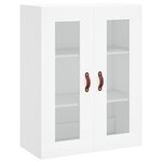 vidaXL Buffet haut Blanc 69 5x34x180 cm Bois d'ingénierie