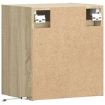 vidaXL Meubles TV muraux lumières LED 2 Pièces chêne sonoma 41x31x45 cm