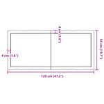 vidaXL Dessus de table bois massif traité bordure assortie
