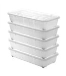 Lot de 5 boites rangement 30L dessous de lit