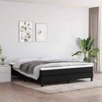 vidaXL Cadre de lit sans matelas noir 160x200 cm tissu
