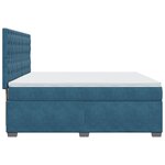 vidaXL Sommier à lattes de lit et matelas Bleu 200x200 cm velours