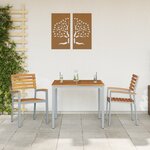 vidaXL Ensemble de salle à manger de jardin 3 pièces en bois massif d'acacia et métal