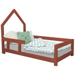 Lit cabane enfant POPPI 120 x 180 rouge brique 2