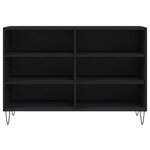 vidaXL Buffet noir 103 5x35x70 cm bois d'ingénierie