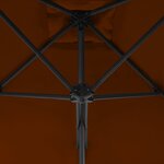 vidaXL Parasol de jardin avec mât en acier terre cuite 250x250x230 cm