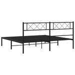 vidaXL Cadre de lit métal sans matelas avec tête de lit noir 183x213cm