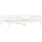 vidaXL Cadre de lit avec toit sans matelas blanc 100x200 cm