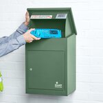 Boîte à colis moyenne 1 porte Verte à accès frontal Acier galvanisé SMART PARCEL BOX®