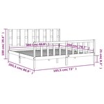 vidaXL Cadre de lit sans matelas bois de pin massif