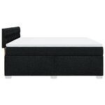 vidaXL Sommier à lattes de lit avec matelas Noir 180x200 cm Tissu