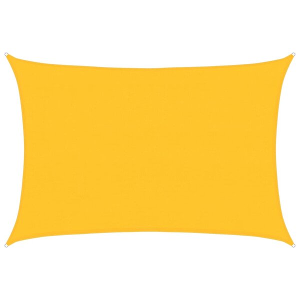 vidaXL Voile d'ombrage 160 g/m² rectangulaire jaune 4x6 m PEHD