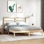 vidaXL Cadre de lit bois massif 135x190 cm double