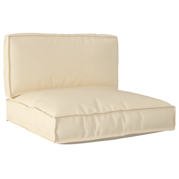 vidaXL Ensemble de coussins de palette 2 pièces en tissu oxford beige