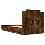 vidaXL Cadre de lit sans matelas chêne fumé 75x190 cm