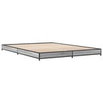 vidaXL Cadre de lit sonoma gris 120x200 cm bois d'ingénierie et métal