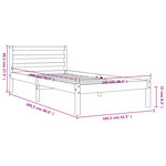 vidaXL Cadre de lit sans matelas cire marron 100x200cm bois pin massif