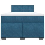 vidaXL Sommier à lattes de lit et matelas bleu 120x200 cm velours