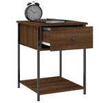 vidaXL Tables de chevet 2 Pièces chêne marron 44x45x58 cm bois ingénierie