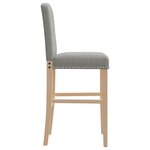 vidaXL Chaises de bar lot de 2 bois massif d'hévéa et tissu