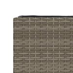 vidaXL Jardinières avec 3 pots 2 Pièces gris 105x30x32 cm résine tressée
