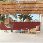 vidaXL Auvent latéral rétractable de patio 117x600 cm Rouge