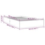 vidaXL Cadre de lit sans matelas bois massif 90x200 cm