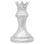 vidaXL Sculptures d'échecs 2 Pièces Argent Aluminium