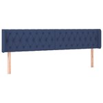 vidaXL Tête de lit avec oreilles Bleu 183x16x78/88 cm Tissu