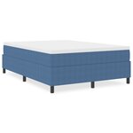 Lit Box Spring vidaXL Bleu 140x200 cm en Tissu Côtelé