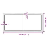 vidaXL Dessus de table bois massif traité bordure assortie