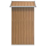 vidaXL Abri de jardin Marron 126x97 5x177 cm Acier galvanisé