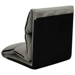 vidaXL Chaise pliable de sol Gris foncé Microfibre