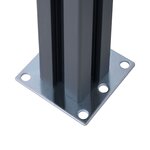 vidaXL Poteaux de clôture 2 Pièces Gris foncé 185 cm Aluminium